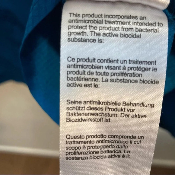 COLUMBIA Sz 2X  Short Sleeve Button Up Omni-Shade Dark Turquoise Blouse Pockets - Picture 9 of 12